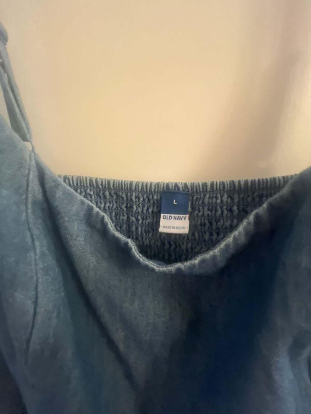 Old Navy Sleeveless Denim Mini Sundress with Smocked Back and Pockets - Picture 2 of 3